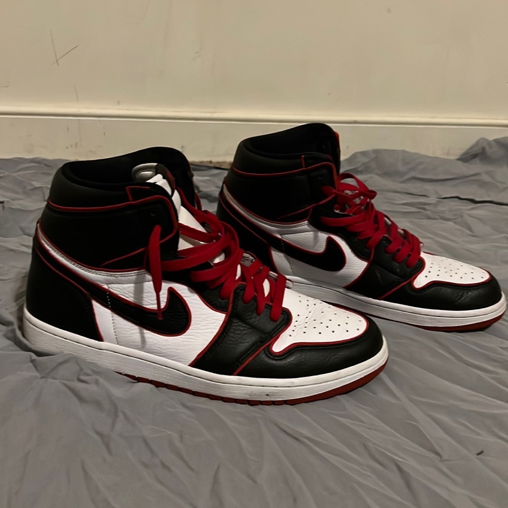 Retro Air Jordan 1 Hi Top (red/white/black) size 12 mens